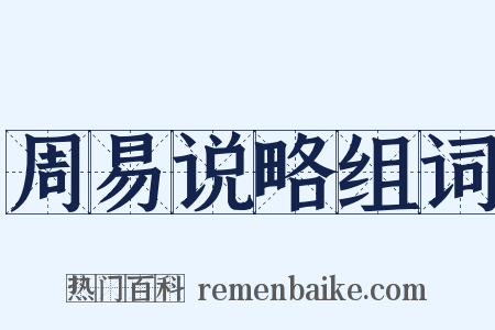 周易说略组词是什么意思的图片